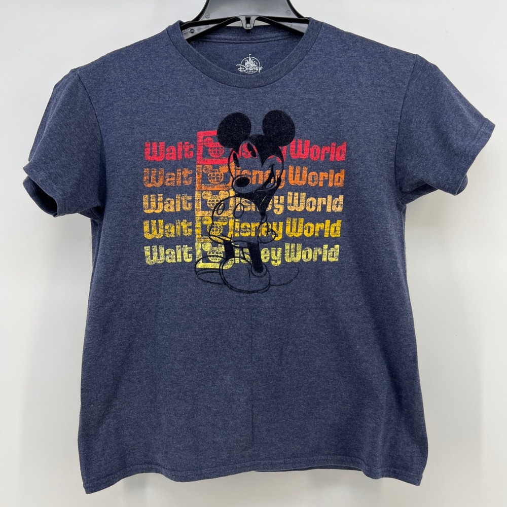Disney Parks Kids Mickey Mouse Walt Disney World Graphic T Shirt Size L